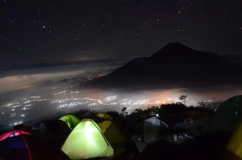 Above Mount Sindoro Stock Photos