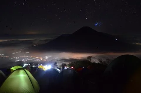 Above Mount Sindoro  Stock Photos