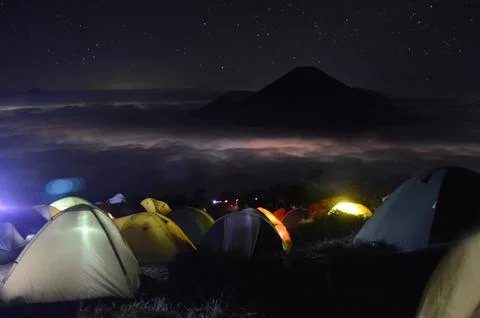Above Mount Sindoro Stock Photos