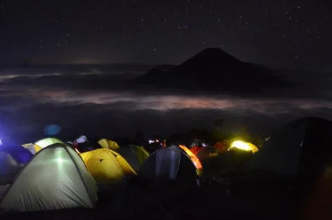 Above Mount Sindoro Stock Photos