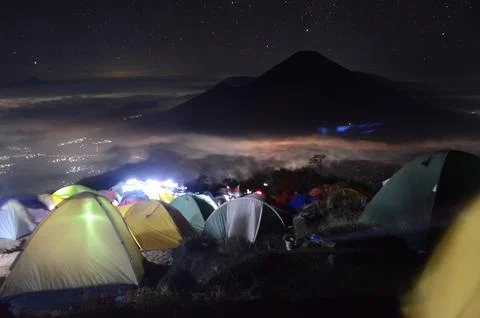 Above Mount Sindoro Stock Photos