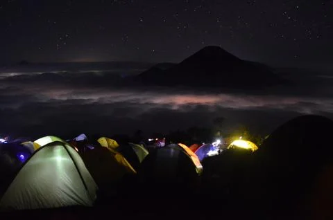 Above Mount Sindoro Stock Photos