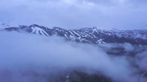Above moving clouds and Mountain Ridgeline Video stock 82920261