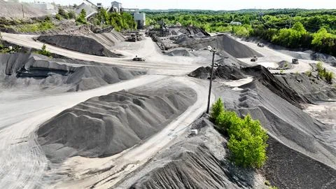 Above an Ongoing Mining Site - Jamesville Quarry - Syracuse, NY Stock Photos