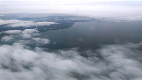 Above Puffy Clouds 스톡 동영상 74478612