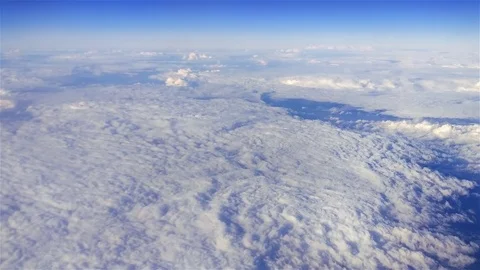 Above Puffy Clouds Video stock 74479311