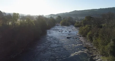 Above a river Stock Footage 113981142