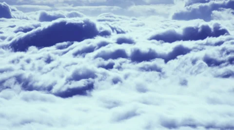 Above Rolling Sea of Pillow Clouds Time Lapse, Full Frame Background Stock-Footage 31823714