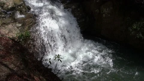 Above a Rushing Waterfall Video stock 168034503
