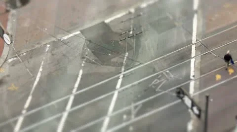 Above San Francisco Intersection - Tilt Shift Stock Footage 10774264