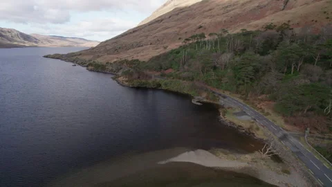 Above scenic Doolough valley Stock-Footage 267607992