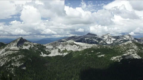 Above selkirk mountains and clouds Stock Footage 58029922