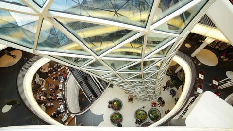 Above Shoppers Stock Footage 98495430