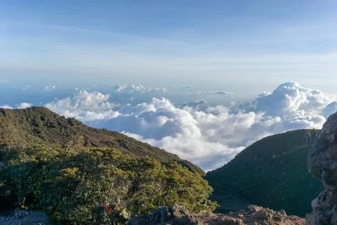 Above the sky in the mountain Stock Photos