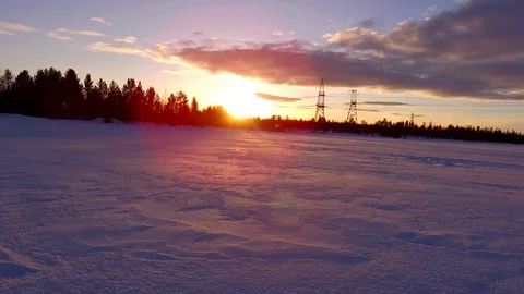 Above the snow to the sun Stock Footage 90725501