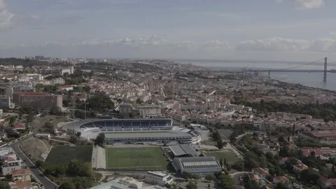 Above the Stadium  Stock Footage 124223782
