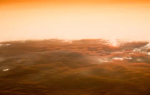 Above the sunset clouds Stock-Fotos