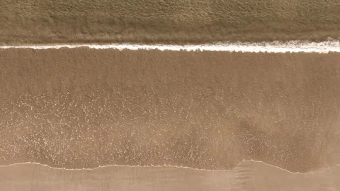 Above View Of Calm Waves Of  Beach Stock Footage 295934742