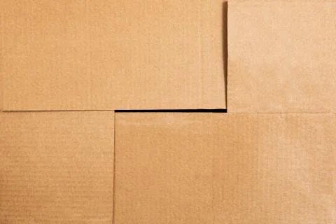 Above view of cardboard rectangular box isolated on white background Stock Photos