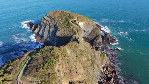 Above View Of The Coastal Trail Stock Footage 325515508