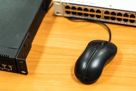 Above view of computer mouse Stock Photos