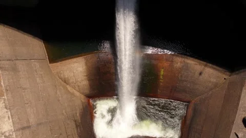 Above View Of Embalse de Eiras Hydroelectric Dam Stock-Footage 280836005