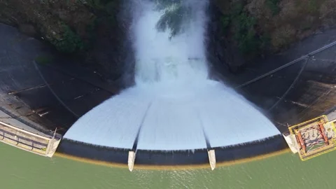 Above View Of Encoro do Eume . Aerial Reveal Shot Stock Footage 334043865