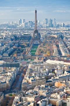 Above view on paris Stock Photos