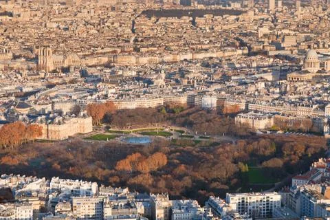 Above view on paris Stock-Fotos