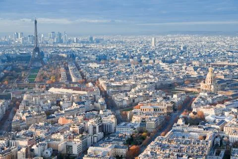 Above view on paris Stock Photos