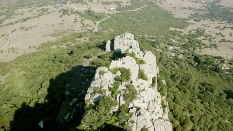 Above view of risky edge of climbing spot Stock Footage 167553612