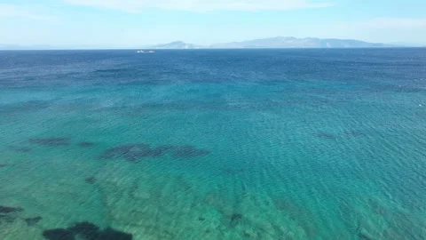 Above view of sea surface with wind ripples Vídeo Stock 274984267