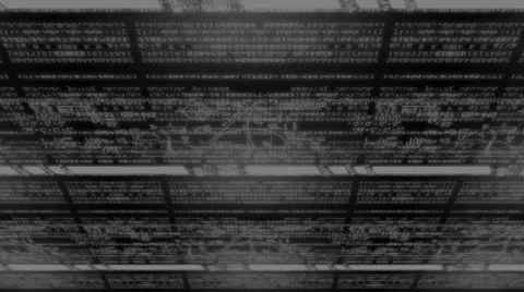 Above view - ulta dimension -  coding message - lines of data - information - Stock Footage 64871711