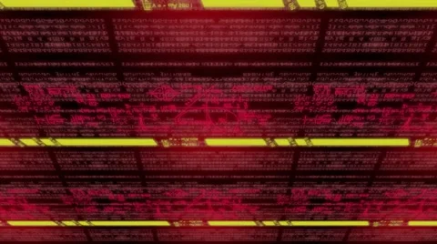 Above view - ulta dimension -  coding message - lines of data - information - Stock Footage 64871779