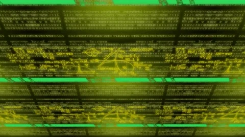 Above view - ulta dimension -  coding message - lines of data - information - Stock Footage 64871783