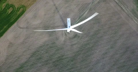 Above view of Wind Turbine Stock Footage 63196524