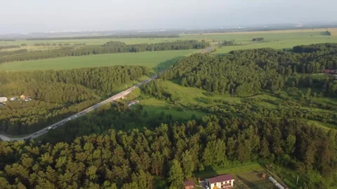 Above the village Stock Footage 284634423