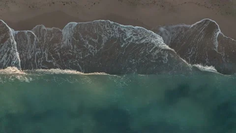 Above waves and sand Stock Footage 131827831