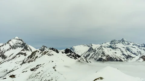 Above the winter clouds time lapse Stock Footage 126932514