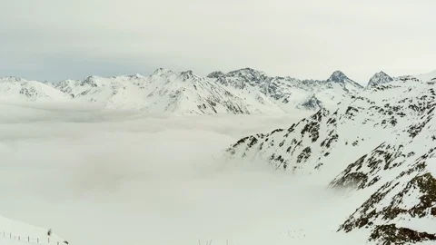 Above the winter clouds time lapse Stock Footage 126932916