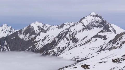 Above the winter clouds time lapse Stock Footage 126934844