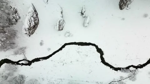 Above the winter river Stock-Footage 231261989