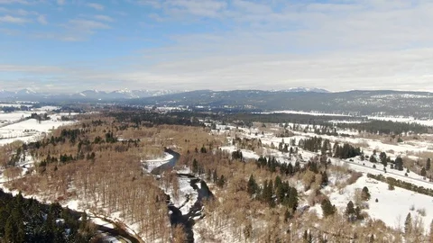Above Yakima river Stock Footage 105259553