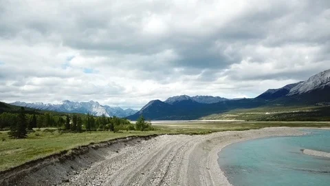 Abraham-Lake-Drone 스톡 동영상 104216961