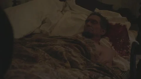 Abraham Lincoln Deathbed Stock Footage 54283101