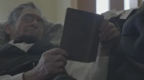 Abraham Lincoln Reading Stock Footage 54283124