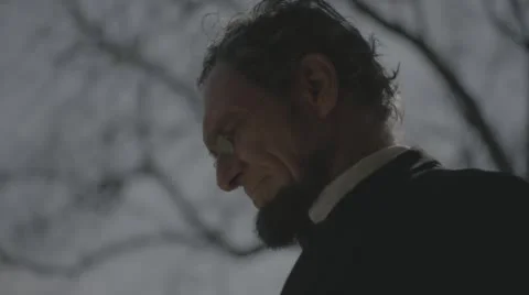 Abraham Lincoln Thinking Stock Footage 54285393
