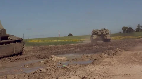 Abrams Battle Tanks Training 스톡 동영상 170225236