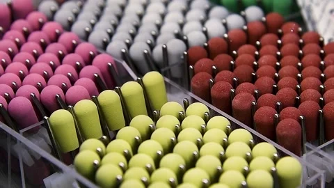 Abrasive attachments for the grinder. Stock Footage 222586071