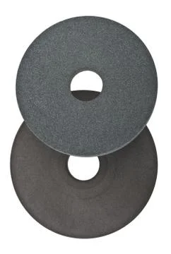 Abrasive circle isolated on white background Stock Photos